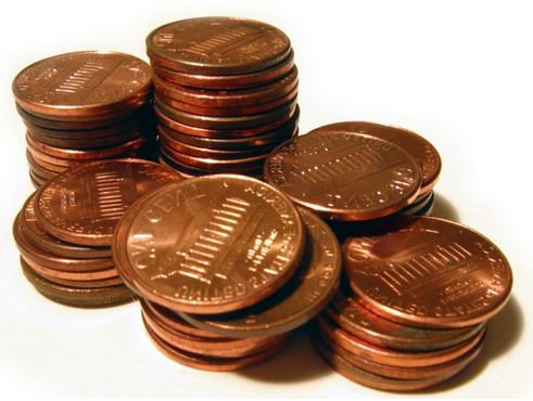 Picture of pennies